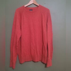 J.Crew Lambswool Blend Crewneck Sweater – Men's Large – Rust Red